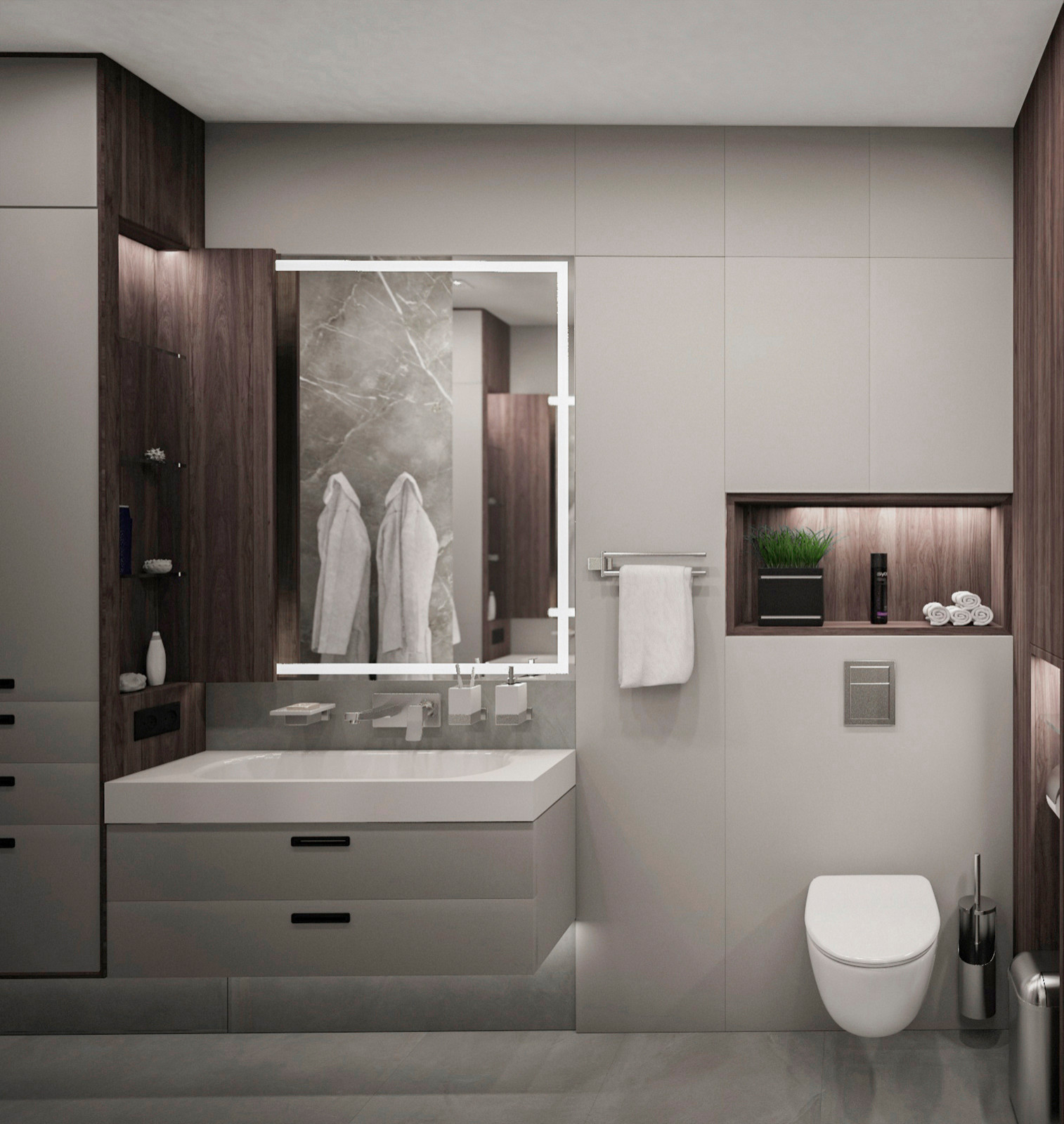 Санузел в проекте "Алена"