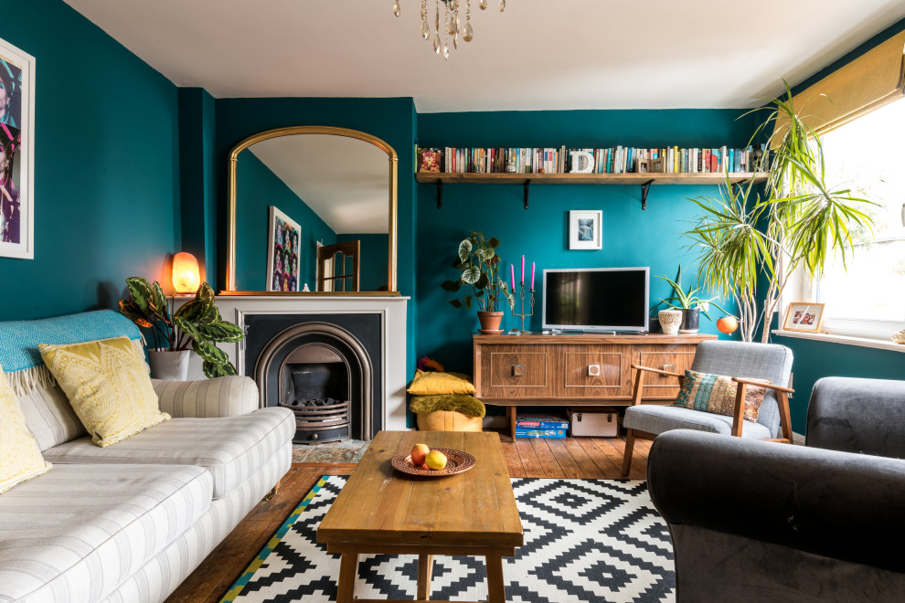 Living room - transitional living room idea in Sussex