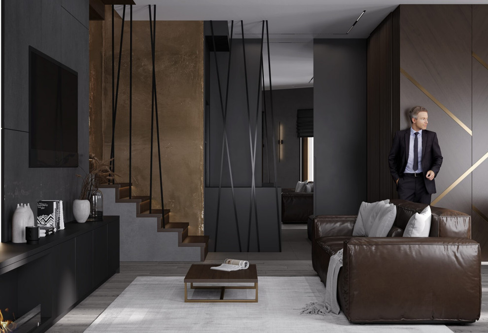 дизайн двухуровневой квартиры в Саратове