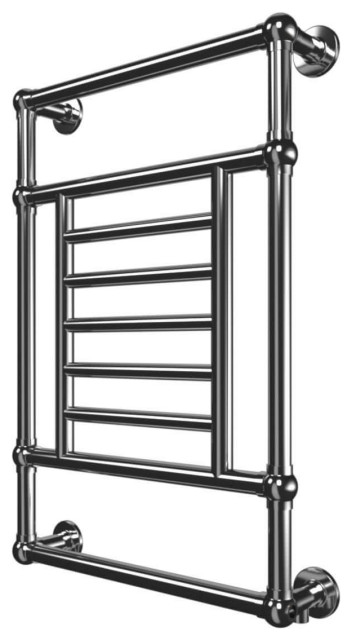 ICO Bath Thames Hydronic Towel Warmer - Round Bar, 23.5 Inch x 34.5 ...