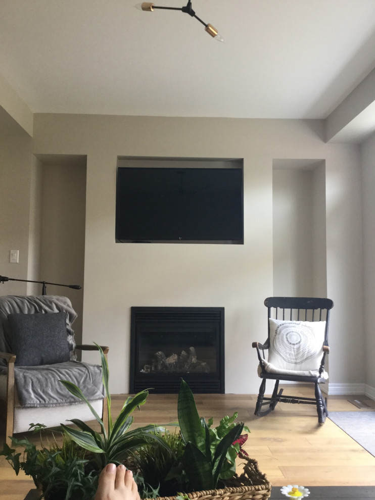 fireplace surround, and alcove ideas for finishing?