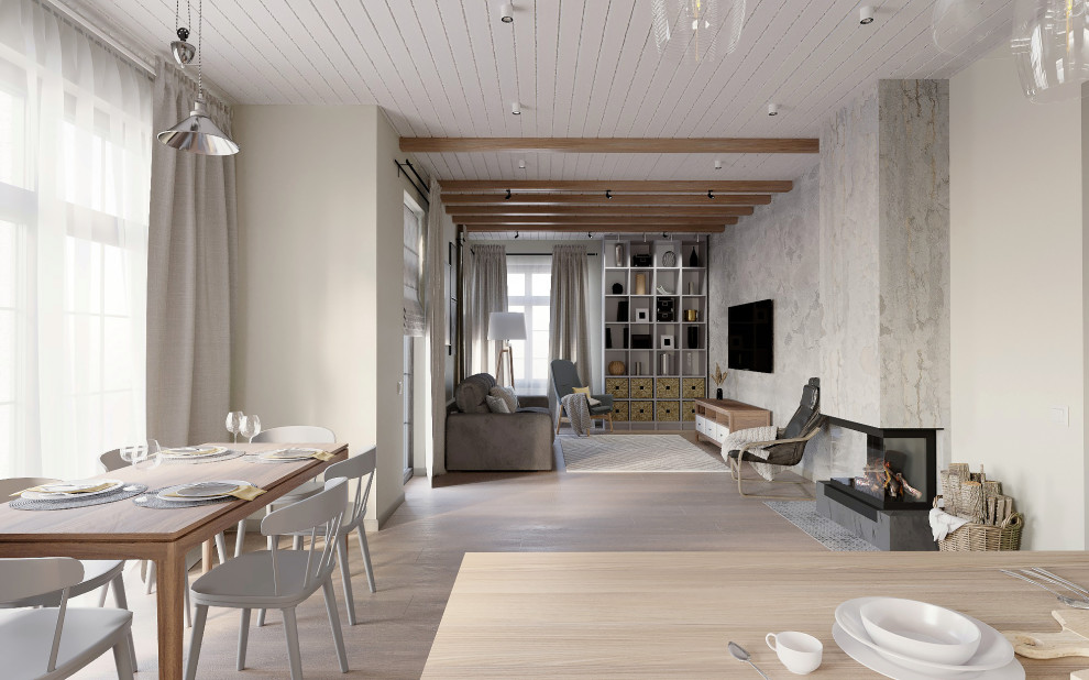 Кухня-гостиная в скандинавском стиле