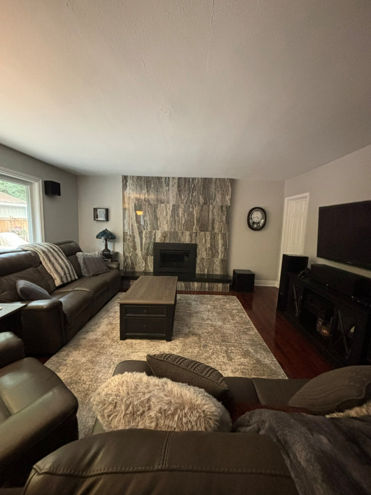 Beautiful 12x24 tile Fireplace Design Implementation