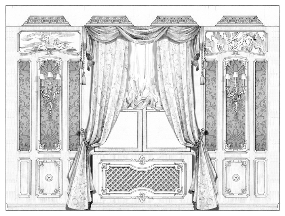 Акварельные эскизы. Загородный дом в Екатеринбурге.