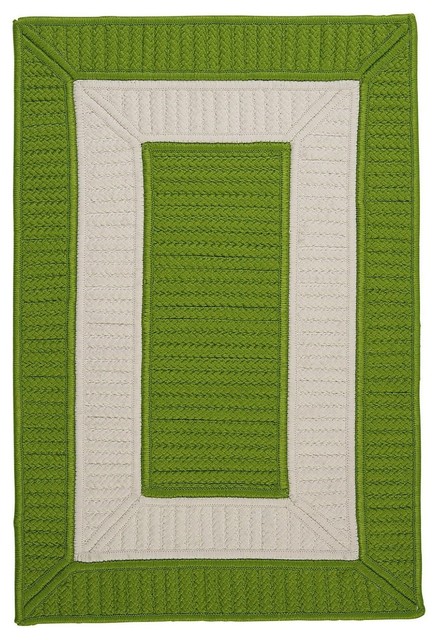Braided Rope Walk Area Rug, Rectangle, Bright Green, 5'x8'