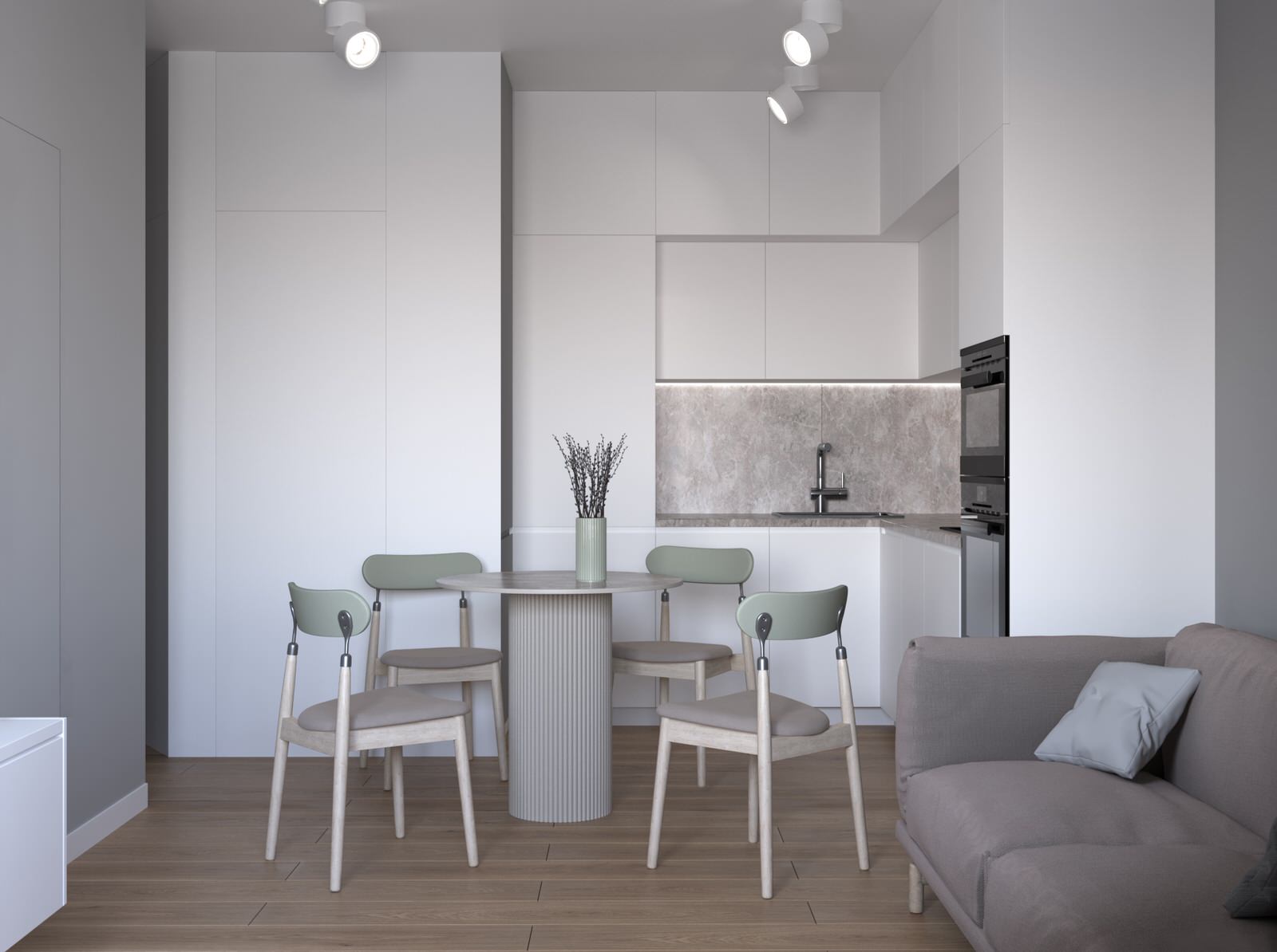 Дизайн-проект квартиры в ЖК Лучи 38 м2