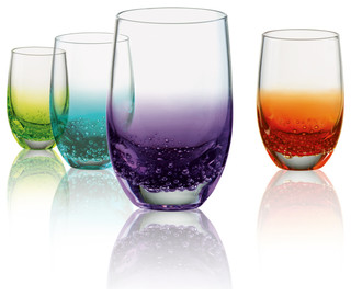 Artland Fizzy Assorted Color 3 Ounce Shot Glass Set Of 4 Contemporary Shot Glasses By Bigkitchen