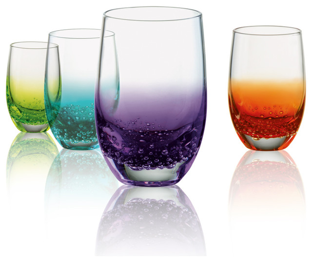 Artland Fizzy Assorted Color 3 Ounce Shot Glass, Set Of 4