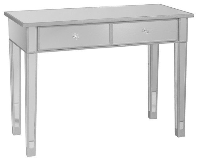 Paris Mirrored 2 Drawer Console Table Contemporary Console