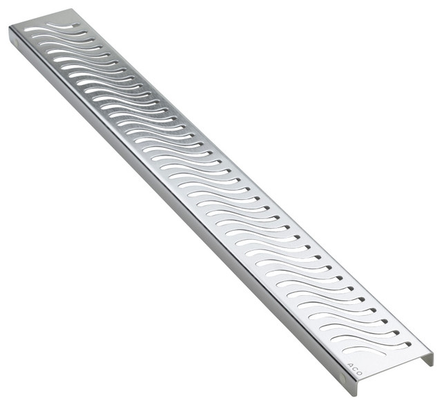 Quartz Linear Flag Grate Shower Drain, Stainless Steel, 1200 mm