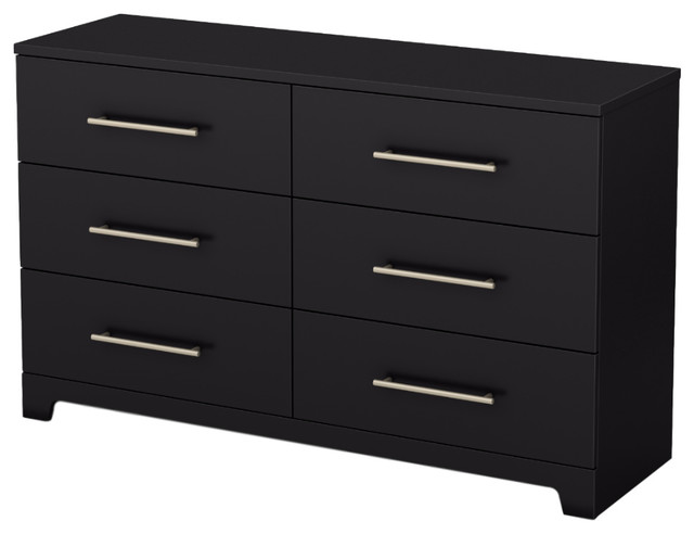 South Shore Primo 6-Drawer Double Dresser, Rustic Oak - Farmhouse