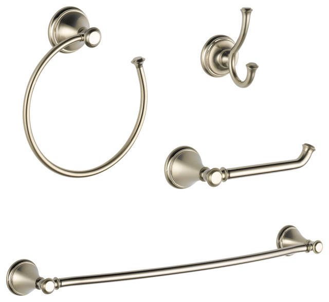 Delta Cassidy 4 Piece Accessory Kit Traditional Towel Bars And   Home Design 