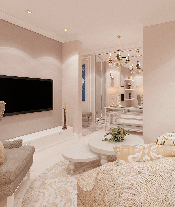 Дизайн трехкомнатной квартиры.