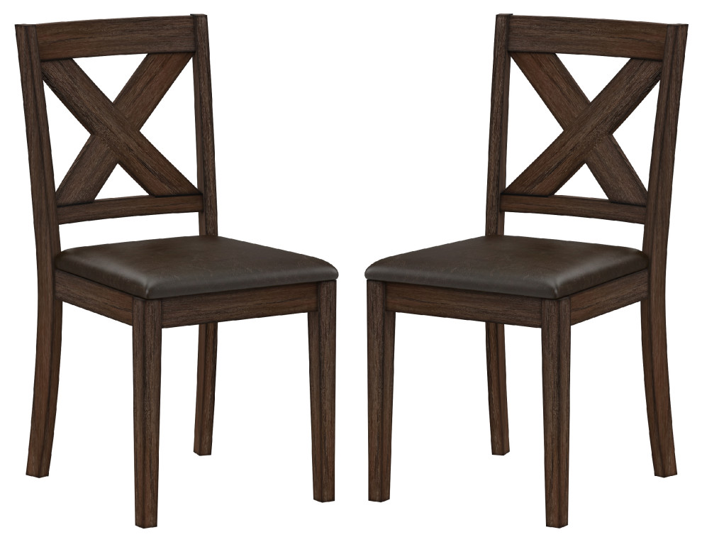 Hillsdale Spencer Wood XBack Dining Chair, Set of 2 Dining Chairs