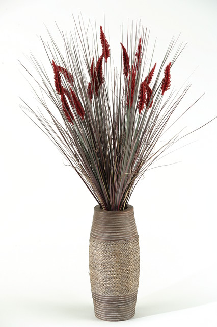 Artificial Tall Onion Grass With Dogstail in Vase