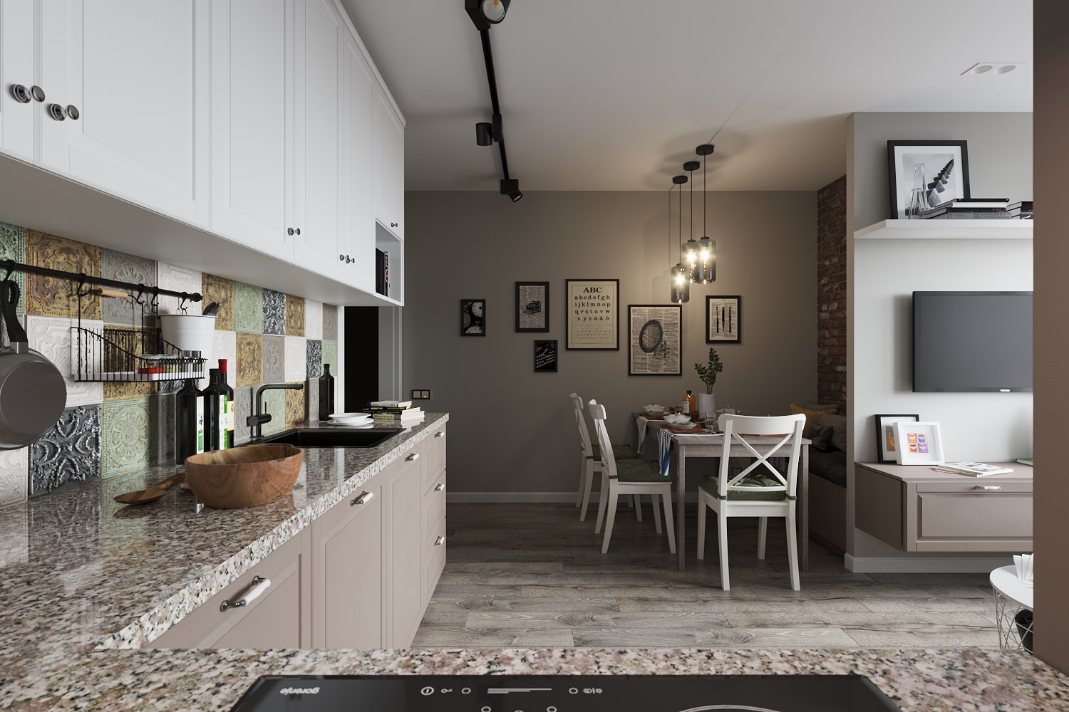 Квартира с элементами лофт и скандинавского стиля