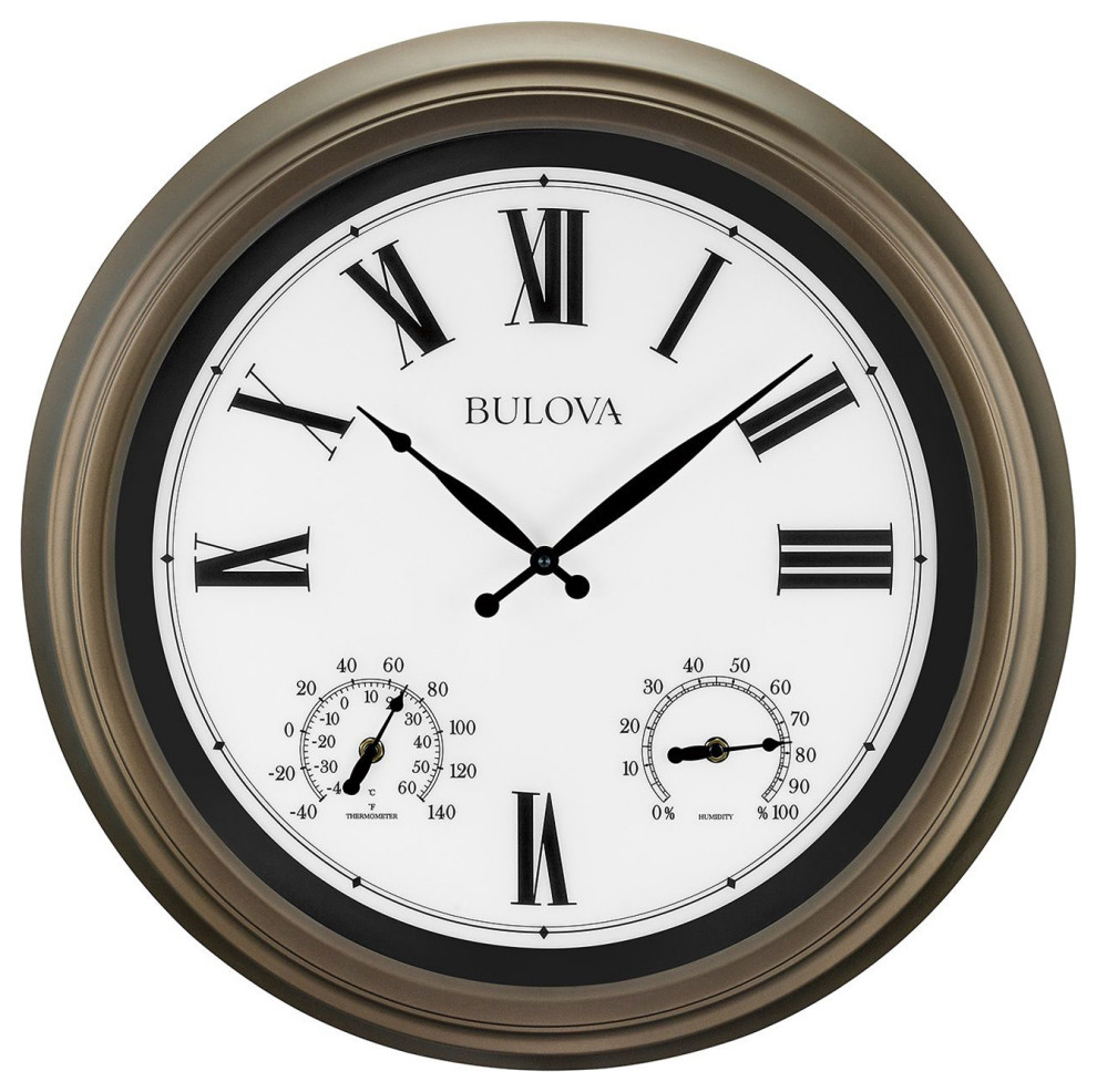 Vineyard Illuminated Indoor/Outdoor Wall Clock 22" Traditional