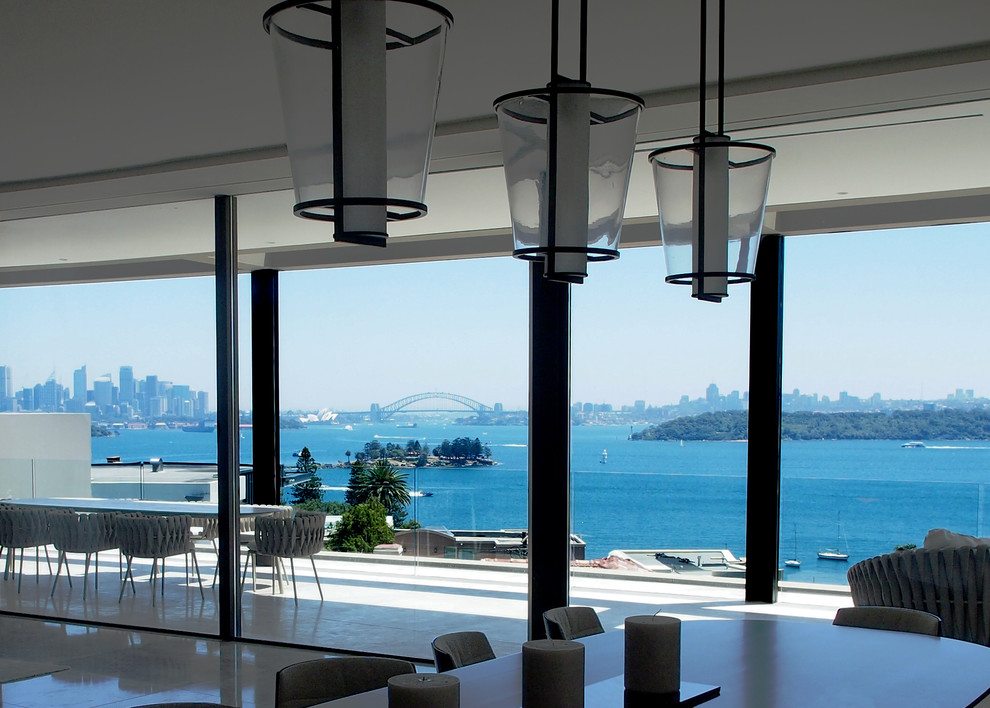 Photo of a contemporary living room in Sydney.