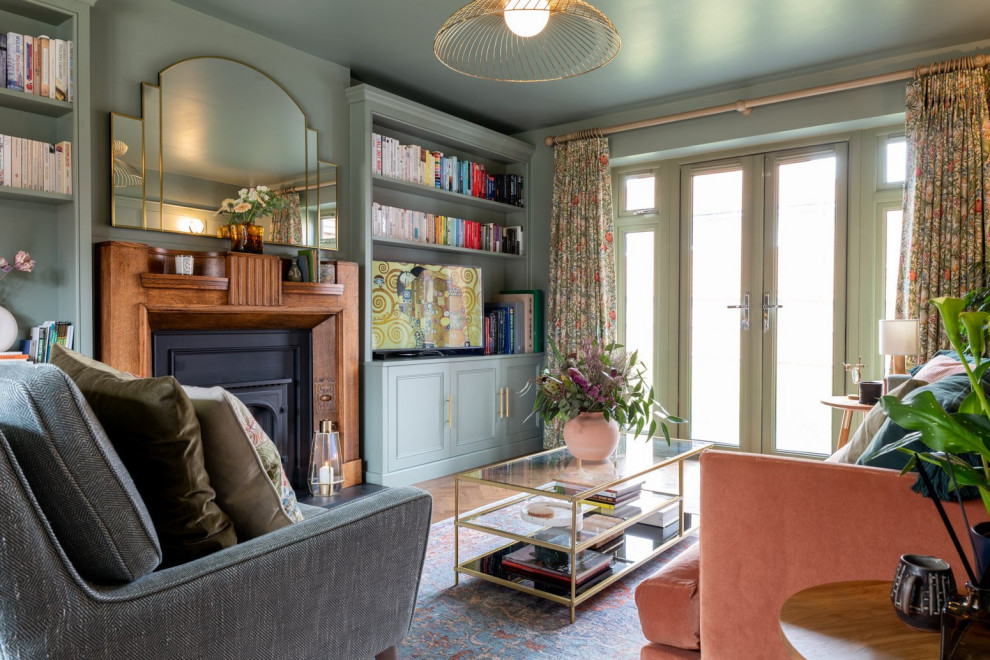 Howland House Craftsman Living Room Kent by Michelle Shakallis