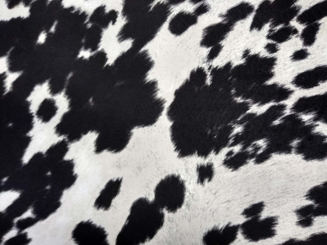 Black & White Faux Cow Hide Fabric, Cowhide - Southwestern - Upholstery