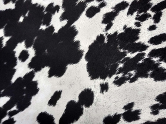 Black & White Faux Cow Hide Fabric, Cowhide