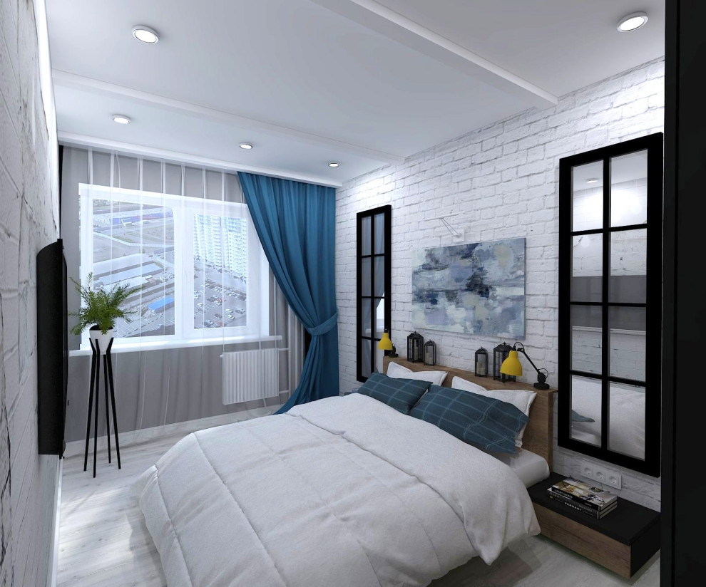 Спальня в стиле лофт