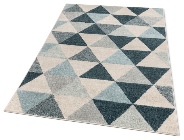 Well Woven Mystic Alvin Mid-Century Modern Geometric Dark Blue MC-64 ...