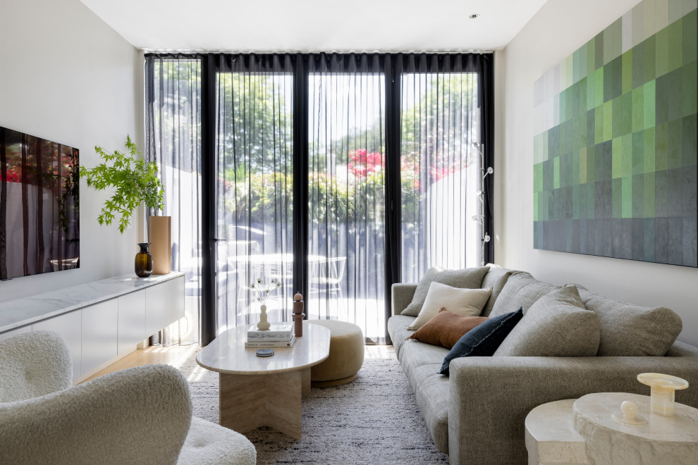Inspiration for a contemporary living room in Sydney.