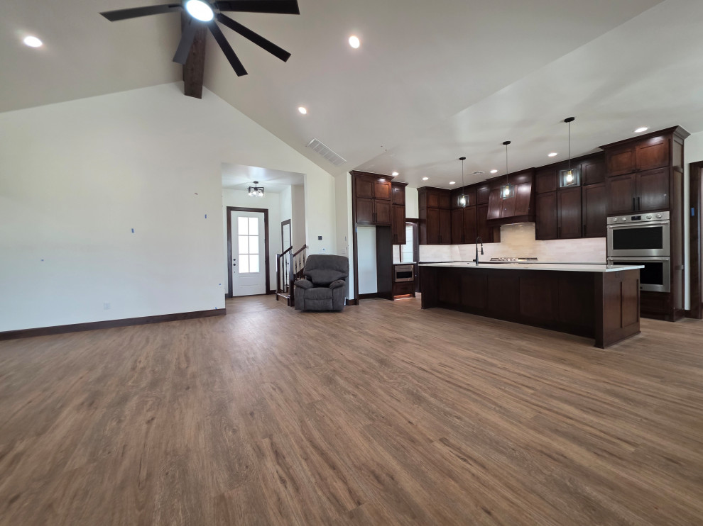 Warm wood finishes created a luxury feel to the space