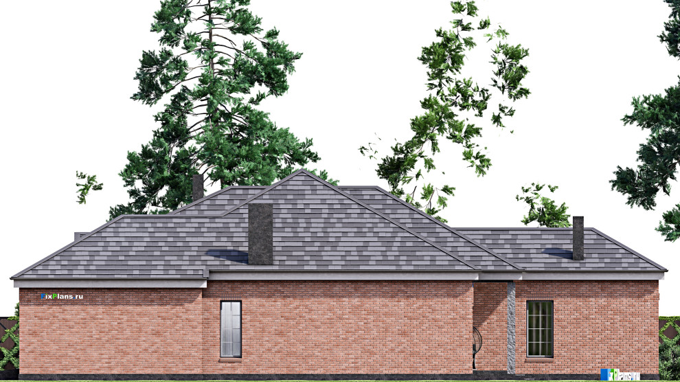 Проект одноэтажного дома 23х15м S214м2 F-16811