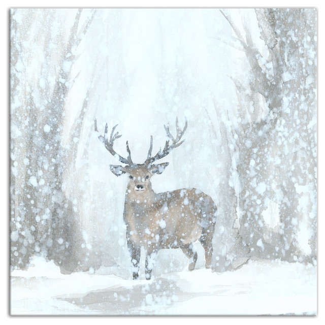 Gift Ideas Vacation Tote Bag Book Bag Friend Gift Giving Fine Art on Canvas Tote Bag White Tailed Deer at Winter Pond Canvas Handbag
