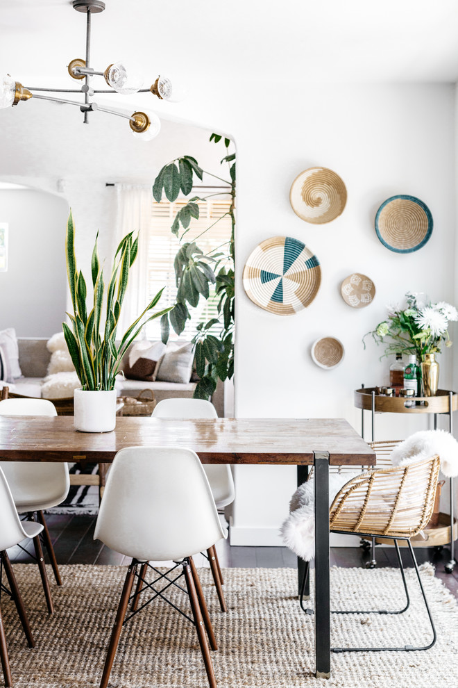 Photo of a scandinavian dining room in Los Angeles.