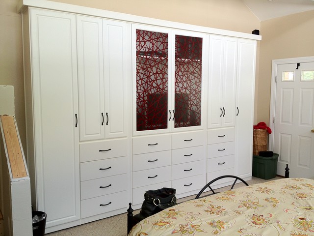 spacious custom bedroom armoire/wardrobes - contemporary - closet