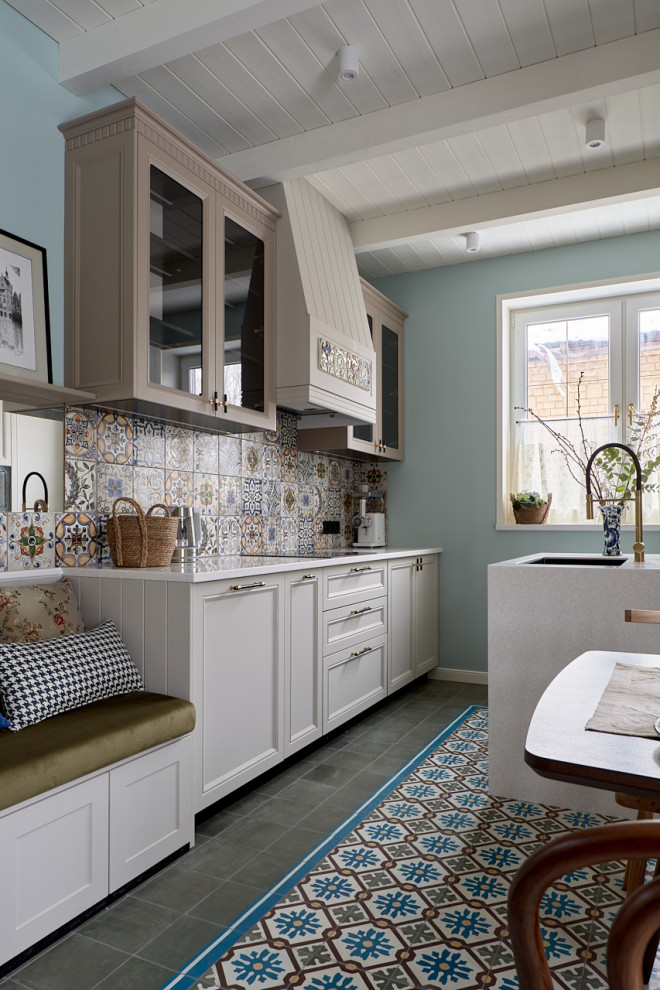 Кухня с котельной в шкафу