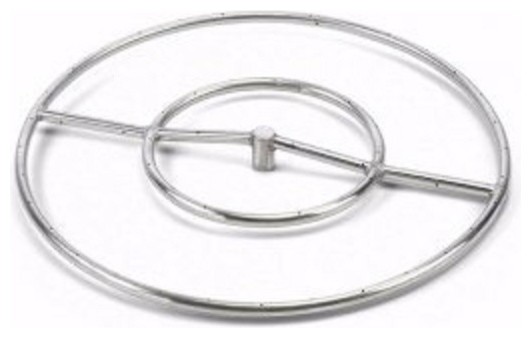 18" Stainless Steel Fire Pit Ring, Natural Gas