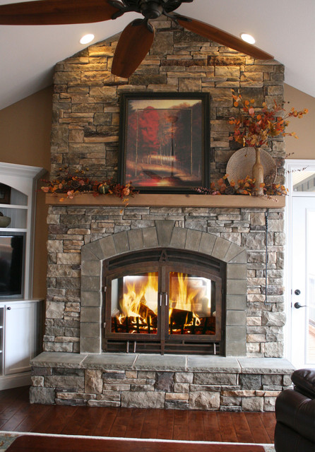 Indoor Outdoor See Through Fireplaces Traditional Minneapolis
