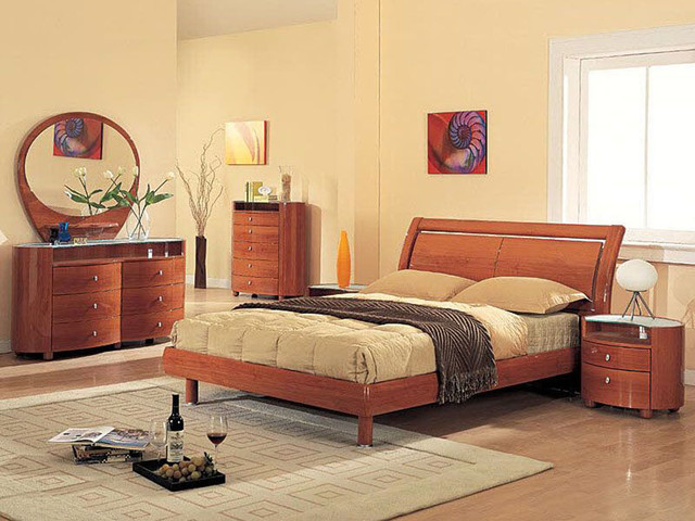 Exclusive Wood Platform Bedroom Sets with Extra Storage - Modern - Bedroom Furniture Sets