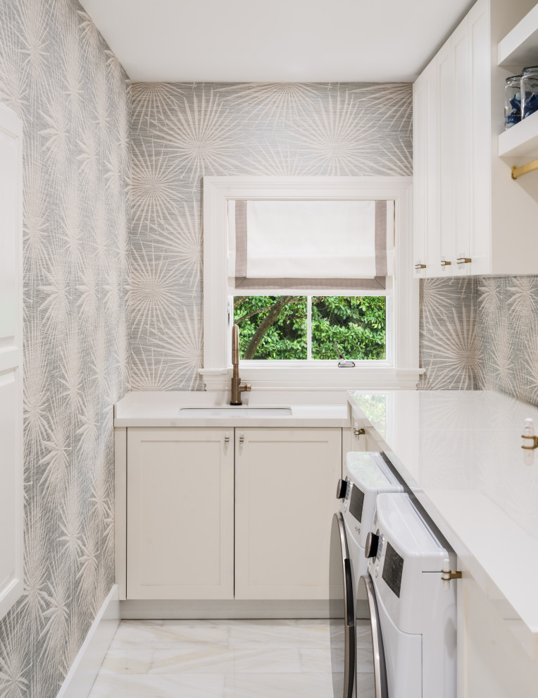 Palm Beach Full Home Renovation & Design - Beach Style - Laundry Room ...