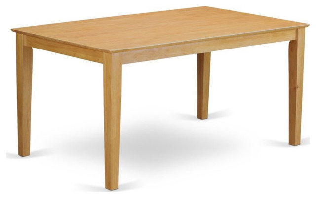 Atlin Designs Rectangular Solid Wood Dining Table in Oak Finish ...