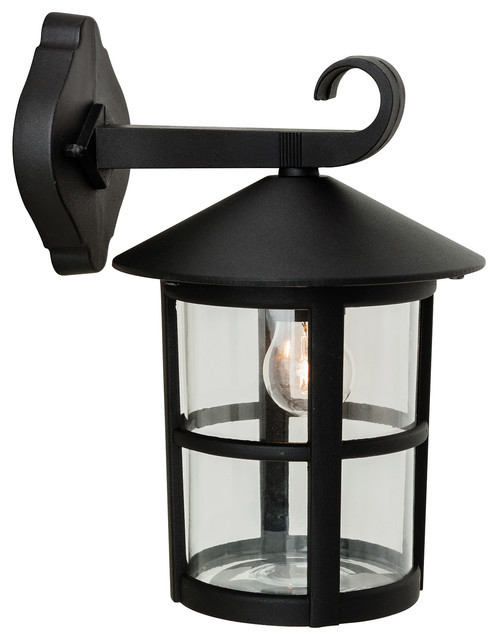 Stratford Hanging Lantern Outdoor Wall Light, Black