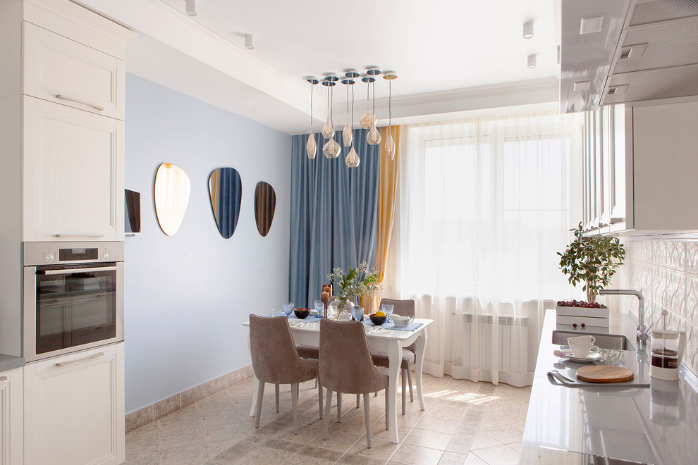 Кухня в голубых тонах