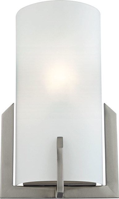 1 Light Wall Sconce, Brushed Nickel
