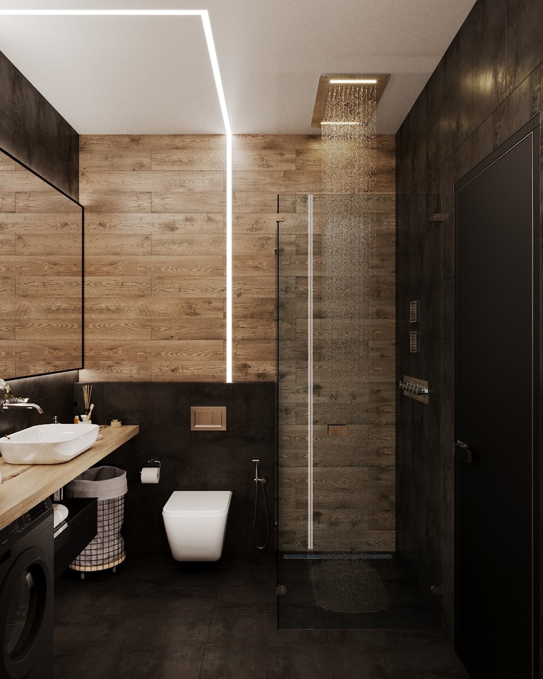 3D проект квартиры-студии 55 м.кв.