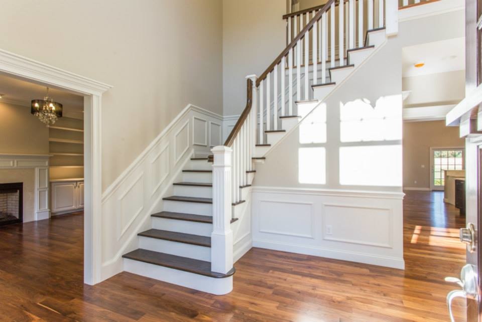 This is an example of a large traditional staircase in New York.