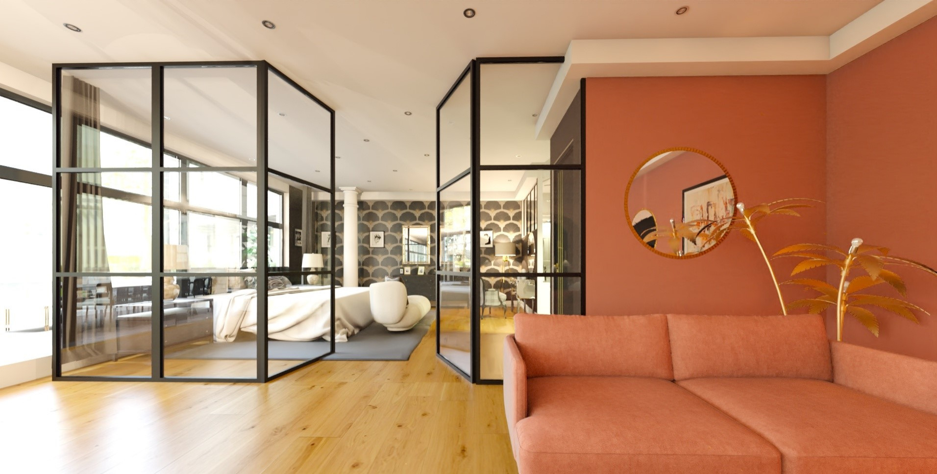 Loft 300 m² dans un immeuble d'affaires réhabilité.
