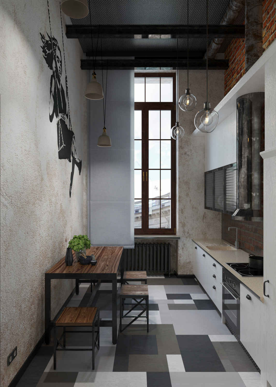 Квартира в центре Петербурга. Концептуальный дизайн-проект.