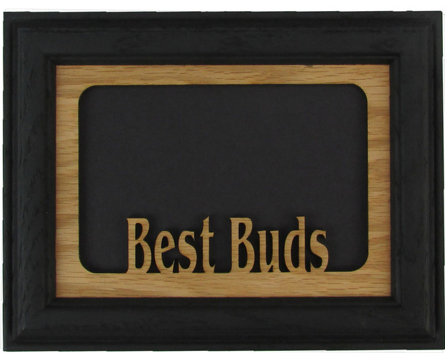 Best Buds Black Picture Frame And Oak Matte 5 X7