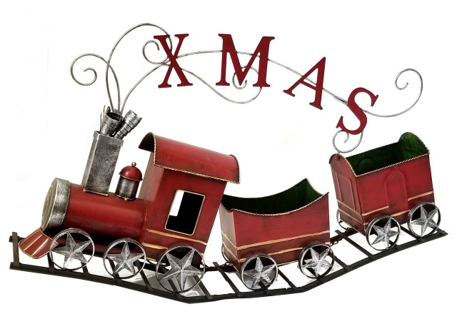 outdoor christmas train and track