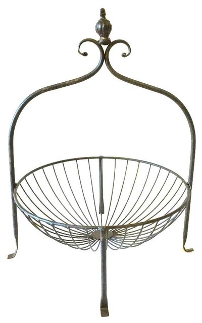 Tuscan Wrought Iron Fruit Basket Mediterranean Bowls And Tuscan Wrought Iron Fruit Basket