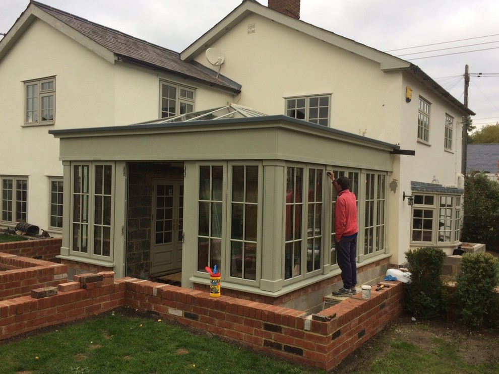 Design ideas for a traditional sunroom in Buckinghamshire.